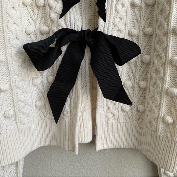 Alice and Olivia Kitty Puff Sleeve Cardigan - Picture 7 of 16